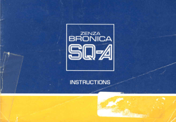 Zenza Bronica SQ-A Instructions