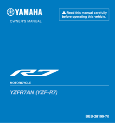 2022 YAMAHA R7 Owner's Manual