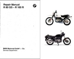 BMW R80GS R100R workshop manual R100GS 1980-1996