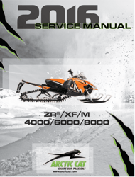 Arctic Cat ZR XF M 4000 6000 8000 Service Manual | 2016
