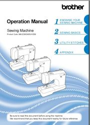 Brother SQ9285 Sewing Machine Operation Instruction User Manual
