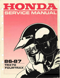For ho-nda TRX70 FOURTRAX Service Repair Manual 1986-1987