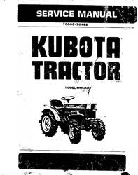 KUBOTA B6000 TRACTOR SERVICE REPAIR & PARTS MANUAL