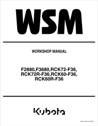 Kubota F2880, F3680, RCK72-F36, RCK72R-F36, RCK60-F36, RCK60R-F36: Workshop Manual