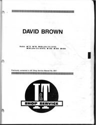 David Brown 770, 780, 880, 990, 1200, 3800 & 4600 WORKSHOP MANUAL