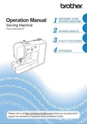 Brother HC1850 Sewing Machine Manual Users Guide