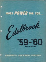 Edelbrock 1959-60 Vintage Speed Equipment Parts catalog