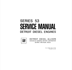 Detroit Diesel Series 53 Allison 6v-53 Repair Service Workshop Manual