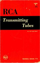 RCA TRANSMITTING TUBES TECHNICAL MANUAL TT-5 1962