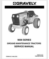 Gravely 9000 Tractor 1979 Service manual 107 pages comb bound Gloss Covers