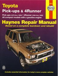 Haynes 92075 Repair Manual Toyota Pickups & 4-Runner 1979-1995