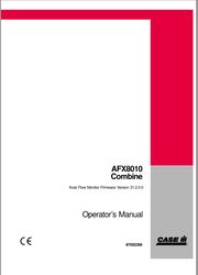 Case IH AFX8010 Combine factory operators manual