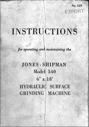 Jones and Shipman 540 Instruction Manual