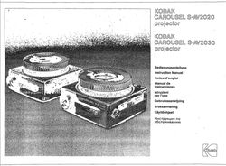 Kodak Carousel S-AV 2000 Projector User Manual