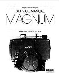 Kohler Magnum Twin Cylinder M8 M10 M12 M14 M16 Service Manual Repair