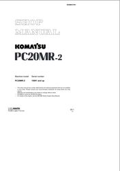 Komatsu Pc20-MR2 Excavator Workshop Repair Manual