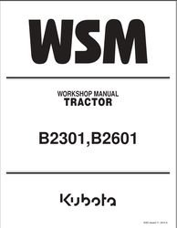 Kubota B2301 B2601 Tractor Workshop Service Repair Manual