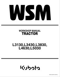 Kubota L3130, L3430, L3830, L4630, L5030 Service Manual
