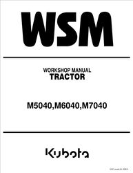KUBOTA M5040 M6040 M7040 TRACTOR SERVICE REPAIR WORKSHOP MANUAL