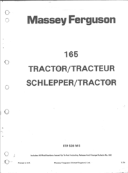 Massey Ferguson 165 Tractor Service Parts Gas Diesel Engine Manuals