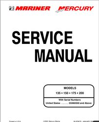 Mercury Mariner 2-Stroke Outboard Motors Models_ 135 150 175 200 Manual