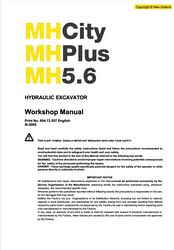 New Holland MH City MH Plus MH 5.6 Repair, Workshop Manual