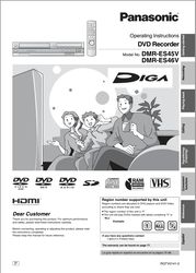 Panasonic dmr-es45v dmr-es46v operating instructions user manual