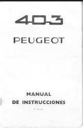 Peugeot 403 workshop instruction manual