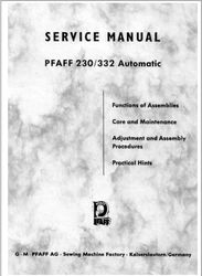 PFAFF 230 332 Automatic Sewing Machine Service Manual