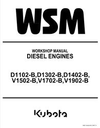 Kubota D1102-B D1302-B D1402-B Diesel Engine Workshop Service Repair Manual