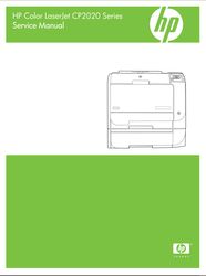 Service Manual for HP Printer Hewlett Packard Color LaserJet CP2020 Series