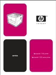 Service Manual for HP Printer Hewlett Packard LaserJet 1160 & 1320 Series