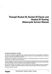 2006-2007 Triumph Rocket III 3 Motorcycle Shop Service Repair Manual