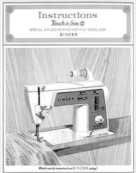 Singer Touch & Sew 638 Sewing Machine Instructions Manual