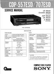 SONY CDP-557ESD CDP-707ESD Service Manual
