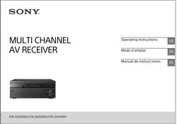 Sony STR-ZA1100ES AV Receiver Owners Manual