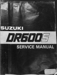 Suuki dr600s Service manual Workshop Manual