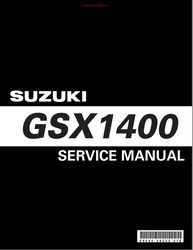 SUZUKI GSX1400 Motorcycle Owners Workshop Service Repair Parts Manual