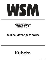 KUBOTA M4900 M5700 TRACTOR SERVICE REPAIR WORKSHOP MANUAL