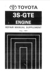 Toyota - 3S-GTE ENGINE - 1991 - Repair Manual