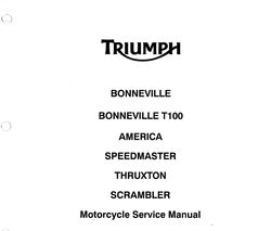 Triumph America Bonneville T100 Speedmaster Thruxton Scrambler 2006 Service Manual