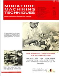 Unimat Lathe DB200 Manual, Parts List, Machining Techniques