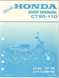 Honda CT90 - CT110 78-82 FACTORY SERVICE / SHOP MANUAL Trail 90