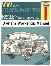 VW Transporter Bus Bay 1600 1968-1979 Haynes Workshop Manual
