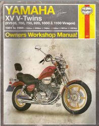 Yamaha Virago XV535-1100 1981-1994 owner workshop Service Manual