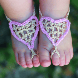 Baby Barefoot Sandals, Crochet baby sandals,baby shower gift , beach baby decor, baby photodrop, 0-12 month