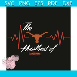 The Texas Heartbeat Of Longhorns Svg, Sport Svg, Heartbeat Svg, Texas Svg, Texas Longhorns, Longhorns Svg, Longhorns Log