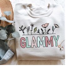 Glammy PNG, Grandma PNG, Sublimation Design File, Mom PNG, Mother's Day Gift, Grandma T-Shirt File, Screen Print Transfe