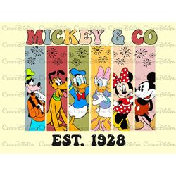Mickey & Co. Svg, Mickey and Friends SVG, PNG, Digital Download, Svg For Cricut Cutting File Vinyl Cut File, Est. 1928 S