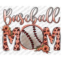 Leopard Baseball Mom Sublimation Design,Western Baseball Mom,Leopard Mom,Sport Mom Sublimation,Digital Download,Western